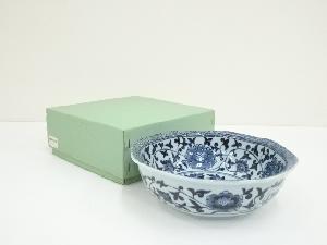 平成聖窯造　染付菊唐草菓子鉢（箱付）